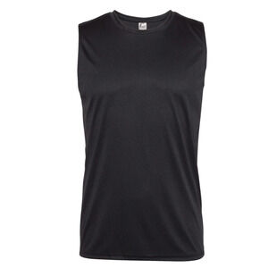 C2 Sport Men's Sleeveless T-Shirt - Mens Black Sleeveless Sports Shirt